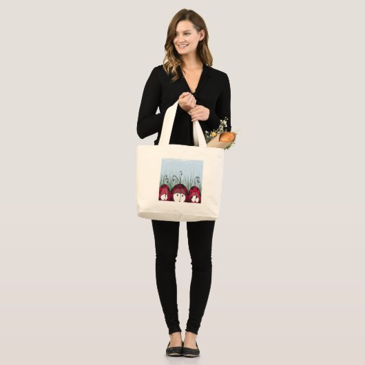 Cute Ladybugs Grote Tote Bag (Voorkant (model))