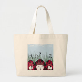Cute Ladybugs Grote Tote Bag