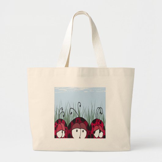 Cute Ladybugs Grote Tote Bag (Voorkant)