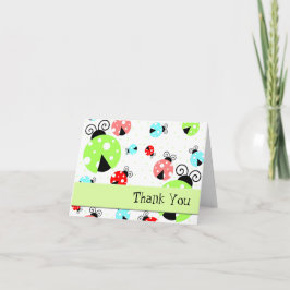 Cute Ladybugs Hartelijk dank Bedankkaart