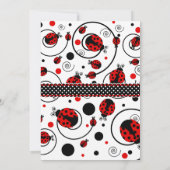 Cute Ladybugs Het is een meisje Baby shower Kaart (Achterkant)