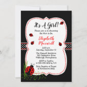 Cute Ladybugs Het is een meisje Baby shower Kaart (Voorkant)