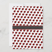 Cute Ladybugs Het is een meisje Baby shower Kaart (Achterkant)