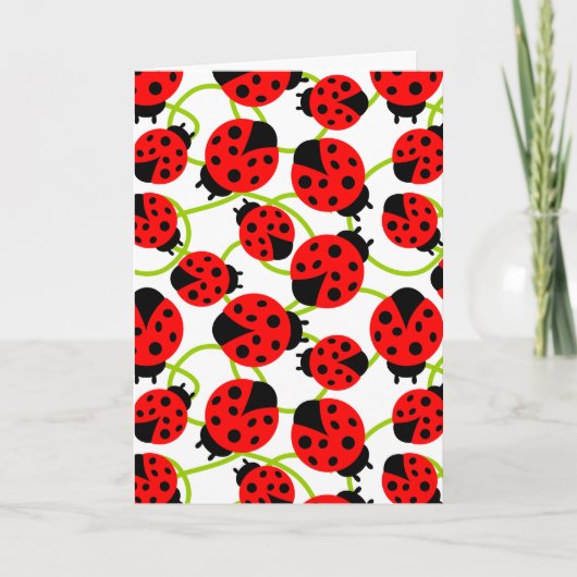 Cute Ladybugs Kaart (Voorkant)
