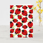 Cute Ladybugs Kaart (Gele Bloem)