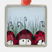 Cute Ladybugs Metalen Ornament (Voorkant)