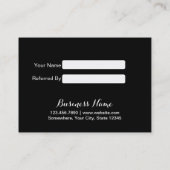 Cute Ladybugs Modern White Quilted Reference Aanbevelingskaartje (Achterkant)