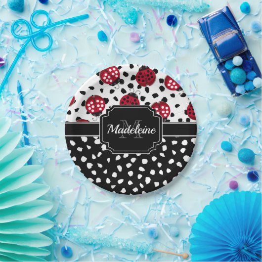 Cute Ladybugs Papieren Bordje (Feest)