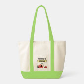 Cute ladybugs promoted to grandma green tote bag (Achterkant)
