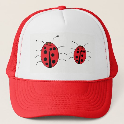 Cute Ladybugs Red Trucker Pet (Voorkant)
