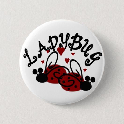 Cute Ladybugs Ronde Button 5,7 Cm (Voorkant)