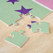 Cute ladybugs stars name purple kids legpuzzel (Zijkant)