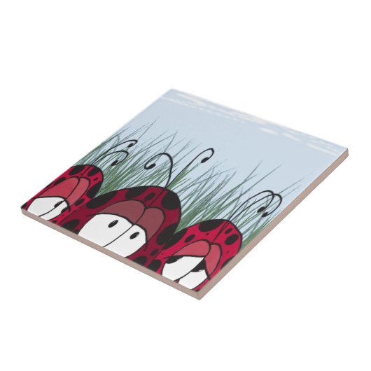 Cute Ladybugs Tegeltje (Zijkant)