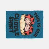 Cute Ladybugs This Is Our Cuddle Couple Fleece Deken (Voorkant (Horizontaal))