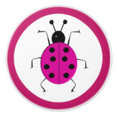 Cute Ladybugs voor kinderen Keramische Knop (Voorkant)