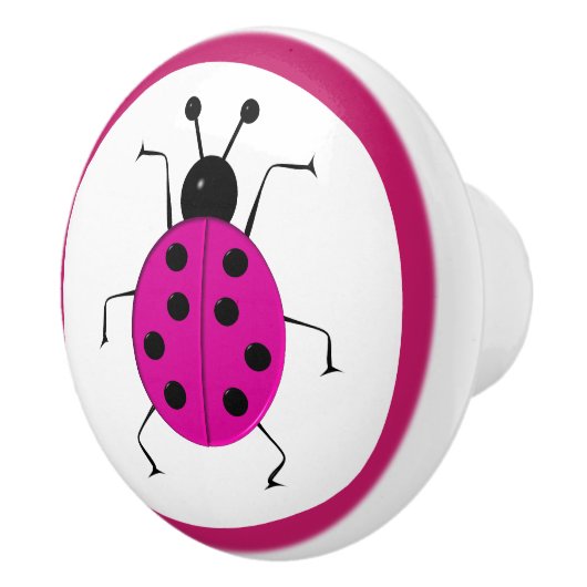 Cute Ladybugs voor kinderen Keramische Knop (Rechts)