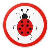 Cute Ladybugs voor kinderen Keramische Knop (Voorkant)