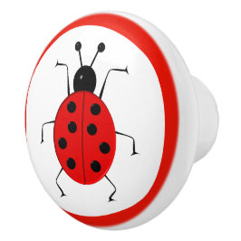 Cute Ladybugs voor kinderen Keramische Knop