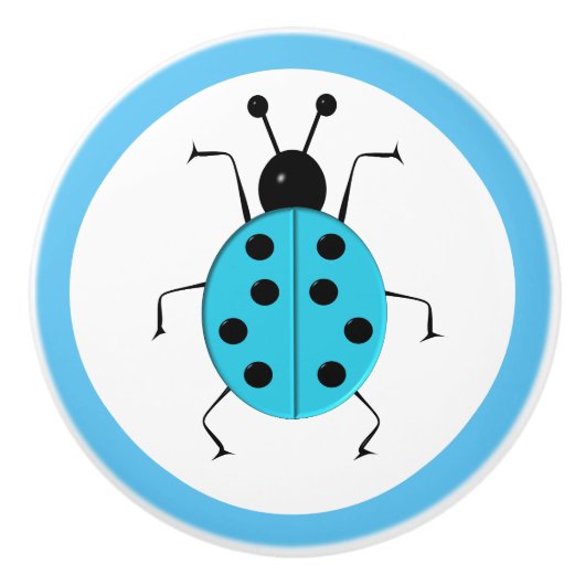 Cute Ladybugs voor kinderen Keramische Knop (Voorkant)