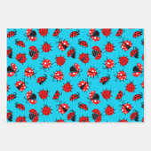 Cute Ladybugs Wrapping Paper Set van 3 (Voorkant)