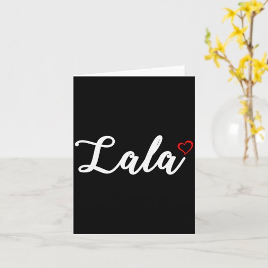 Cute Lala Lover Gift For Women Grandma Christmas  Kaart (Gele Bloem)