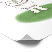 Cute Lam Schaap Poster Lucky Shamrock Kinderkamer  (Hoek)