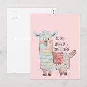 Cute lama, alpaca dier tekening  briefkaart (Voorkant / Achterkant)
