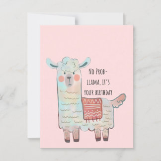 Cute lama, alpaca dier tekening briefkaart