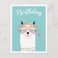 Cute lama ansichtkaart