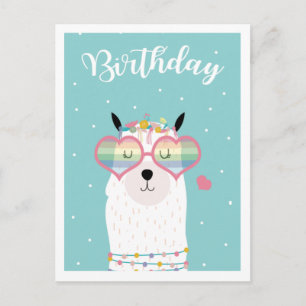 Cute lama ansichtkaart briefkaart
