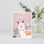 Cute lama ansichtkaart briefkaart (Staand voorkant)