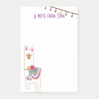 Cute lama- en tasselontwerp post-it® notes