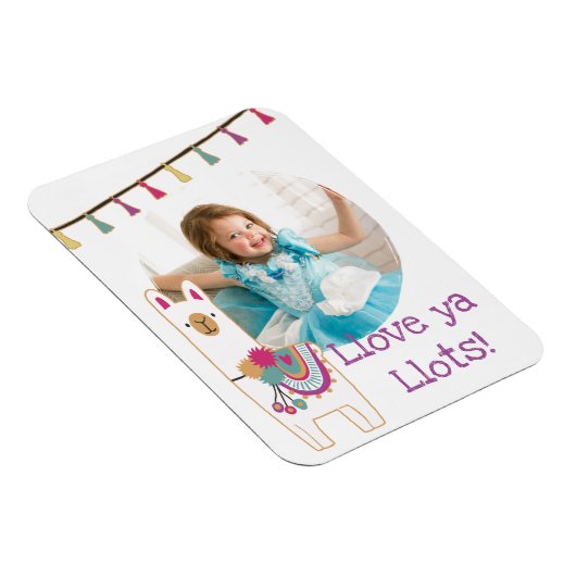 Cute lama en tassels fotoontwerp magneet (Rechterzijde)