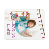 Cute lama en tassels fotoontwerp magneet (Horizontaal)