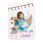 Cute lama en tassels fotoontwerp magneet (Verticaal)