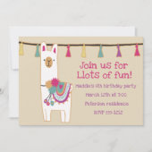 Cute lama- en tassels-ontwerp kaart (Voorkant)