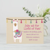 Cute lama- en tassels-ontwerp kaart (Staand voorkant)