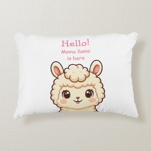 Cute lama illustratie ontwerp accent kussen (Voorkant)