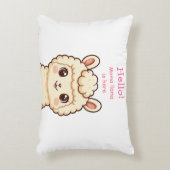 Cute lama illustratie ontwerp accent kussen (Voorkant(Verticaal))