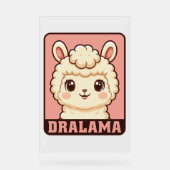 Cute lama illustratie ontwerp acryl bord (Voorkant)