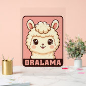 Cute lama illustratie ontwerp acryl bord (Huwelijk)