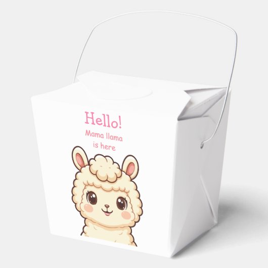 Cute lama illustratie ontwerp bedankdoosjes (Voorkant)