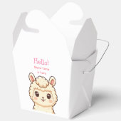 Cute lama illustratie ontwerp bedankdoosjes (Open)