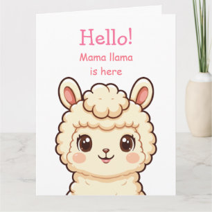 Cute lama illustratie ontwerp bedankkaart