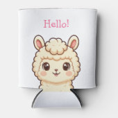 Cute lama illustratie ontwerp blikjeskoeler (Voorkant)