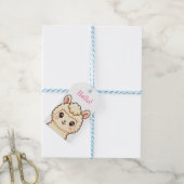 Cute lama illustratie ontwerp cadeaulabel (Met Touw)