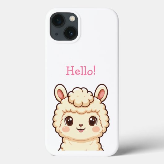 Cute lama illustratie ontwerp Case-Mate iPhone case (Achterkant)