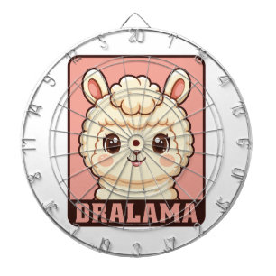 Cute lama illustratie ontwerp dartbord