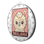 Cute lama illustratie ontwerp dartbord (Voorkant Rechts)