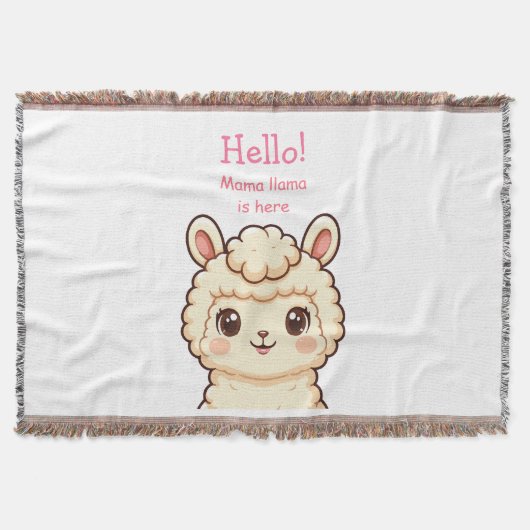 Cute lama illustratie ontwerp deken (Voorkant)